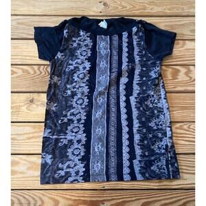 Diesel Printed Short Sleeve Top Size XS Women’s Black